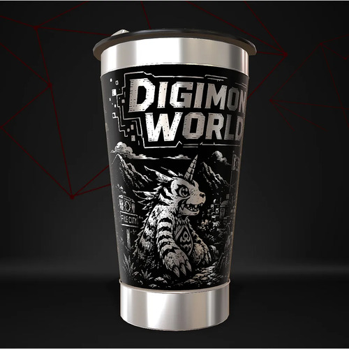 Copo Digimon World Game Térmico Personalizado