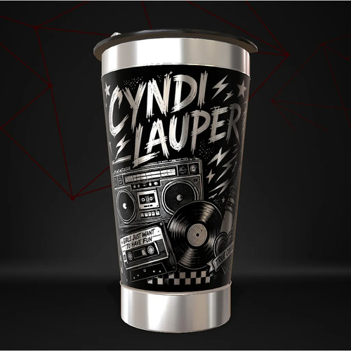 Copo Cyndi Lauper Térmico Musica Personalizado — foto 3