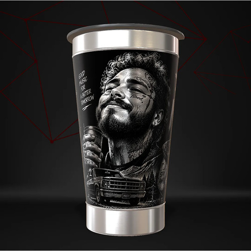Copo Post Malone Térmico Musica Personalizado — foto 3