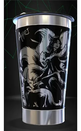 Copo Ahri Térmico Lol Personalizado