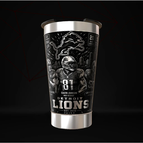 Copo Detroit Lions Térmico Nfl Personalizado