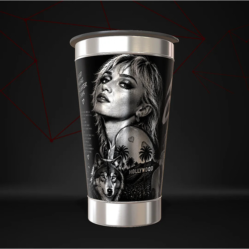 Copo Miley Cyrus Térmico Musica Personalizado — foto 3